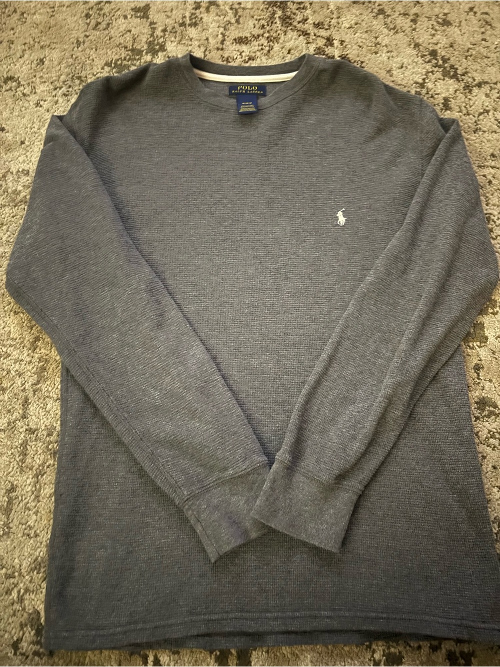Polo Ralph Lauren Waffle Knit  Long Sleeve  - Gray